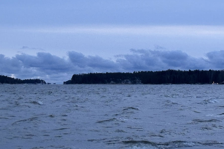 Stormy Nordic seascape representing technology transformation and navigating uncertainty in business.